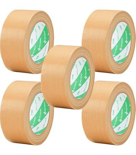Amazon.co.jp: ニチバン 布テープ 50mm×25m 5巻パック 12150-5P 黄土